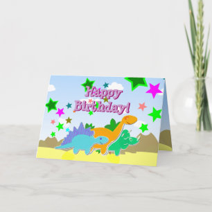 Happy Birthday Dinos Card Kaart