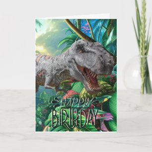 Happy Birthday Dinosaur Large T Rex Jurassic Kaart