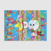 Happy Birthday-discussiestuk kerstmis Tissuepapier (Voorkant)