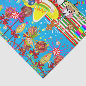 Happy Birthday-discussiestuk kerstmis Tissuepapier (Detail)