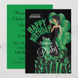 Happy Birthday Diva Girl DIY-naam Groen Kaart