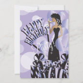 Happy Birthday Diva Girl | DIY-naam | Licht Paars Kaart (Voorkant)