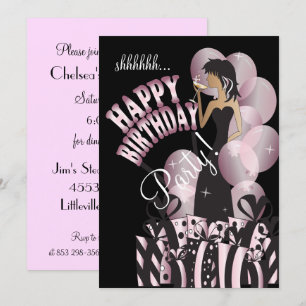 Happy Birthday Diva Girl DIY-naam Roze Kaart