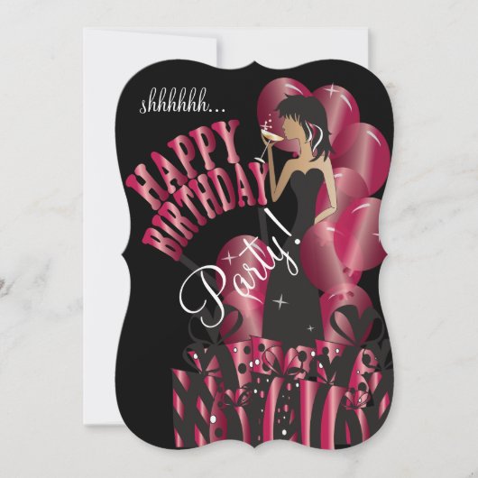 Happy Birthday Diva Girl | DIY-naam | Ruby Red Kaart (Voorkant)