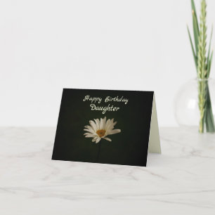 Happy Birthday Dochter Elegant Daisy Folded Kaart