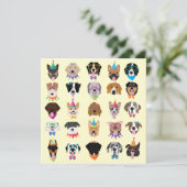 Happy Birthday Dog bezoekt jonge dieren (Staand voorkant)