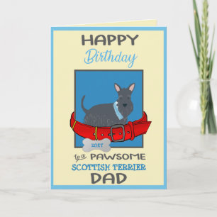 Happy Birthday Dog Daddy Schotse Terriër Hond Kaart