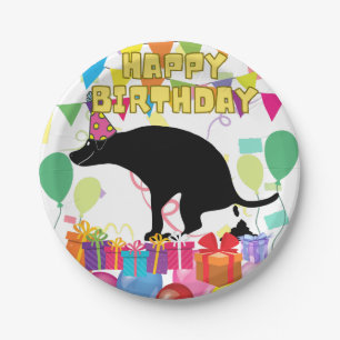 Happy Birthday Dog Papieren Bordje