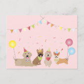 Happy Birthday Dog Party Briefkaart (Voorkant)