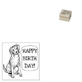 HAPPY BIRTHDAY DOG RUBBER STAMP 	RUBBERSTEMPEL (Gestempeld)