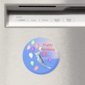 Happy Birthday Dolphin Magneet (Insitu (Vaatwasser))