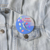 Happy Birthday Dolphin Ronde Button 7,6 Cm (In situ)