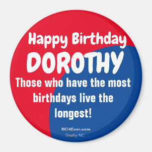Happy Birthday DOROTHY-koelkast Magnet Magneet