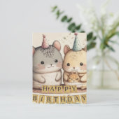 Happy Birthday-douanekaart Briefkaart (Staand voorkant)