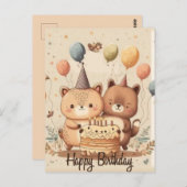 Happy Birthday-douanekaart Briefkaart (Voorkant / Achterkant)