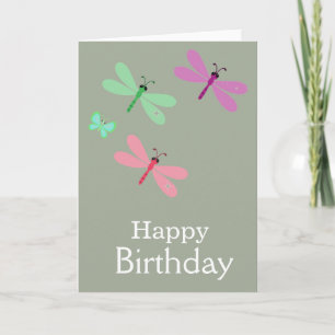 Happy Birthday Dragonflies Kaart