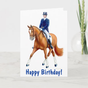 Happy Birthday Dressage Horse Kaart