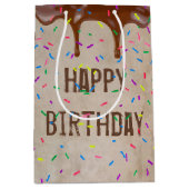 Happy Birthday Driving Chocolate Icing Medium Cadeauzakje (Voorkant)