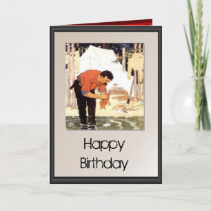 Happy Birthday - Een vis schoonmaken voor het avon Kaart