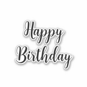 Happy Birthday Eenvoudige minimalistische typograf Sticker