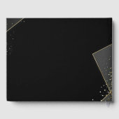 Happy Birthday– Elegant Black & Gold Birthday Gastenboek (Achterkant)