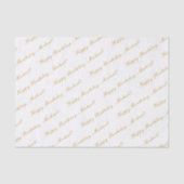 Happy Birthday Elegant White Tissuepapier (Voorkant)