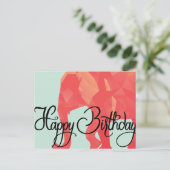 Happy Birthday Elephant Briefkaart (Staand voorkant)