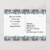 🎁 Happy Birthday elke naam horizontale folklore P Briefkaart (Achterkant)