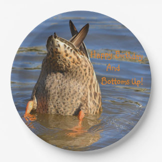 Happy Birthday en Bottoms Up Papieren Bordje