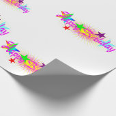 Happy Birthday en Stars - Cadeaupapier (Hoek)