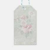 Happy Birthday Faded Rozen Shabby  Design Cadeaulabel (Achterkant)