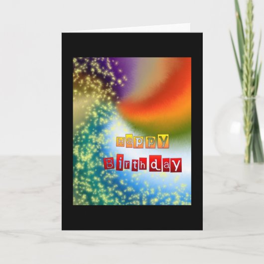 Happy Birthday Fairy Dust Kaart (Voorkant)