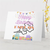 Happy Birthday Fart op Kaart (Gele Bloem)