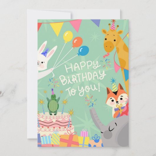 Happy Birthday Feestdagenkaart (Voorkant)