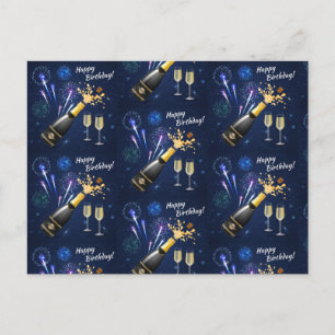 Happy Birthday Fireworks Briefkaart