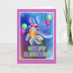 Happy Birthday Fish stijl 002 Kaart