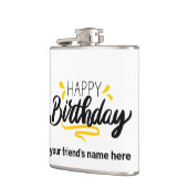 Happy Birthday Flask Custom Name Gift Heupfles (Links)