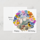 Happy Birthday Flat Card (Voorkant / Achterkant)