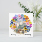 Happy Birthday Flat Card (Staand voorkant)