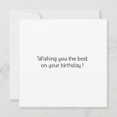 Happy Birthday Flat Card (Achterkant)