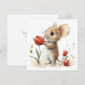 Happy Birthday Flat Card Feestdagenkaart (Voorkant / Achterkant)