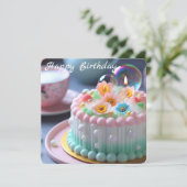 Happy Birthday Flat Kaart voor kleine prinsessen (Staand voorkant)