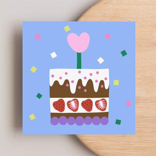 HAPPY BIRTHDAY Flat Note Card Bedankkaart
