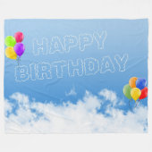 HAPPY BIRTHDAY FLEECE DEKEN (Voorkant (Horizontaal))