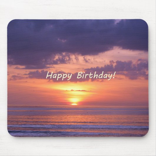 Happy Birthday Florida Beach Sunset Muismat (Voorkant)