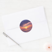 Happy Birthday Florida Beach Sunset Ronde Sticker (Envelop)