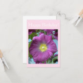 Happy Birthday Flower Card Kaart (Voorkant / Achterkant in situ)