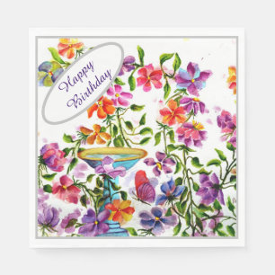 Happy Birthday FLOWER GARDEN PARTY Servet