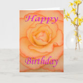 Happy Birthday Flower Kaart (Gele Bloem)