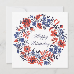 Happy Birthday Flowers cyclus Kaart